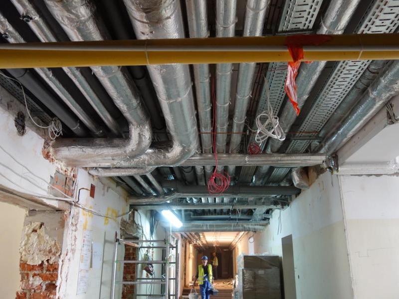 przebudowa starego budynku - lipiec 2019