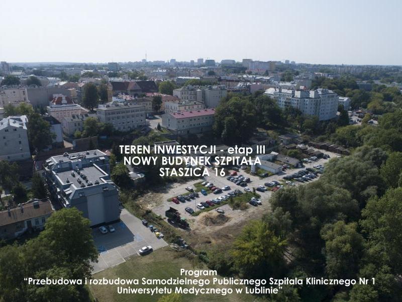 teren przebudowy i rozbudowy SPSK1 przy ul. Staszica