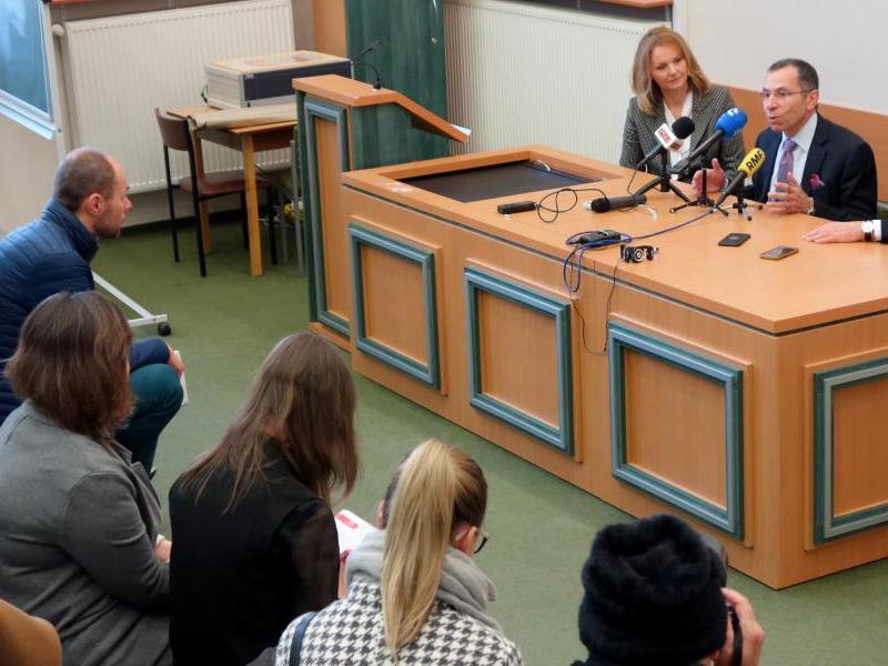 konferencja prasowa 30.10.2019: prof. M.Zarbin, prof. R.Rejdak, dr A.Matysik-Woźniak