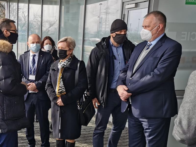 12.03.2021 wizyta Premiera Mateusza Morawieckiego w Szpitalu Tymczasowym w Lublinie