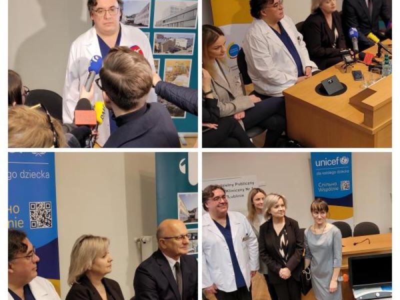 4. stycznia 23: przekazanie aparatury dla Kliniki Okulistyki Ogólnej przez UNICEF