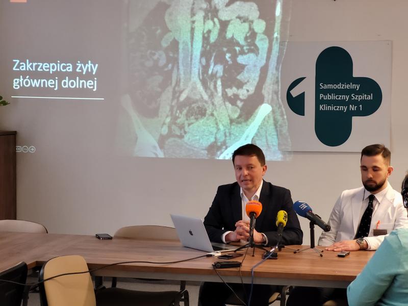 Konferencja pras. dot. operacji zakrzepicy żył głębokich (SPSK1 fot. Anna Guzowska) - 14.03.2023