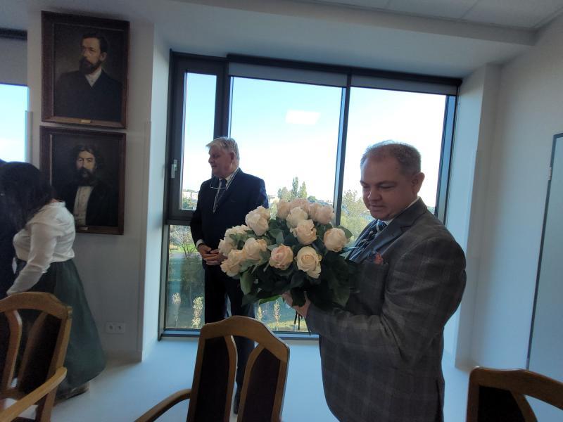 spotkanie w Klinice Chir. Og. - zmiana na stanowisku Kierownika Kliniki /03.10.23/ fot. Anna Guzowska