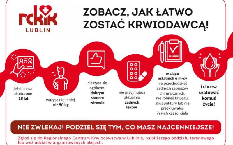 Jak zostać krwiodawcą - plakat