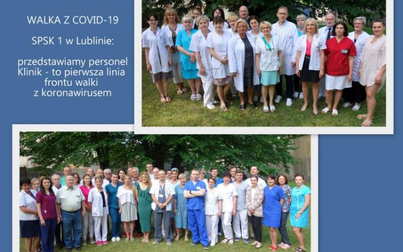 personel Klinik walczących w SPSK 1 z koronawirusem