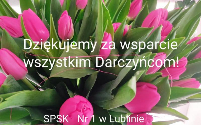 podziękowania dla Darczyńców