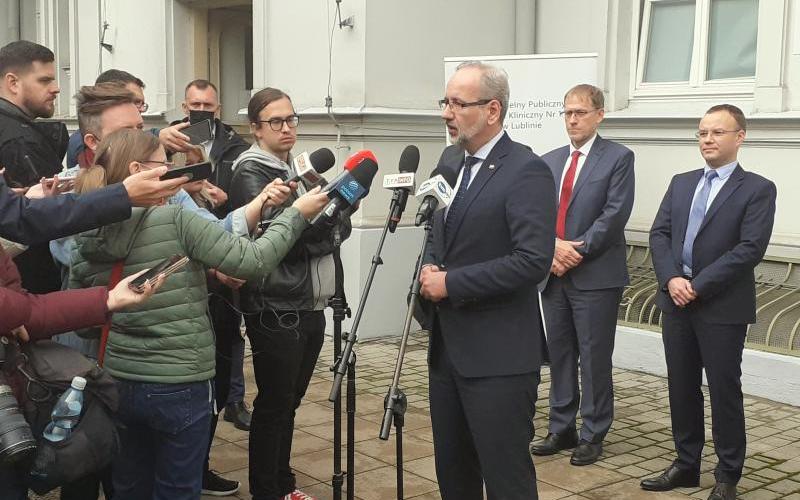 briefing prasowy Ministra Zdrowia w SPSK 1