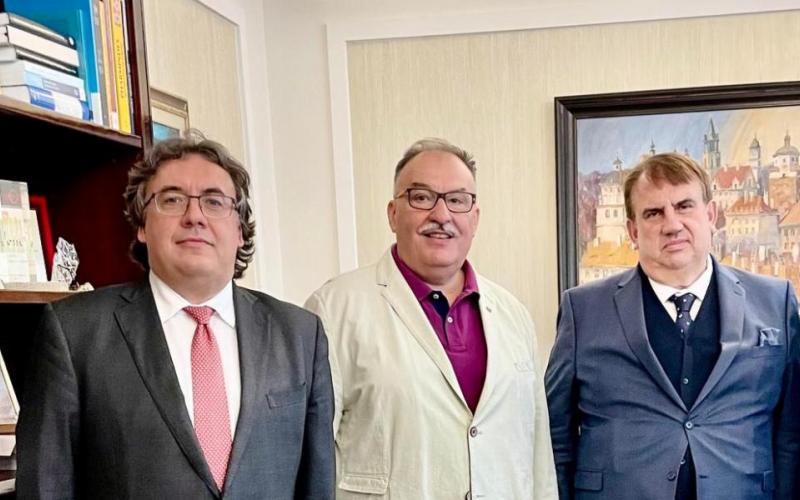 prof. R. Rejdak, prof. W. Gruszecki, JM Rektor prof. W. Załuska