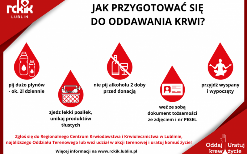 infografika: jak przygotować się do pobrania krwi?