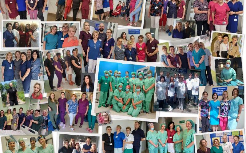 Pielęgniarki, Pilęgniarze i Położne z USK 1 w Lublinie (fot. A. Guzowska / wykonano 9.05.24)